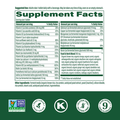 MegaFood Multivitamin for Men 40+ | One Daily with B12, D3, Zinc