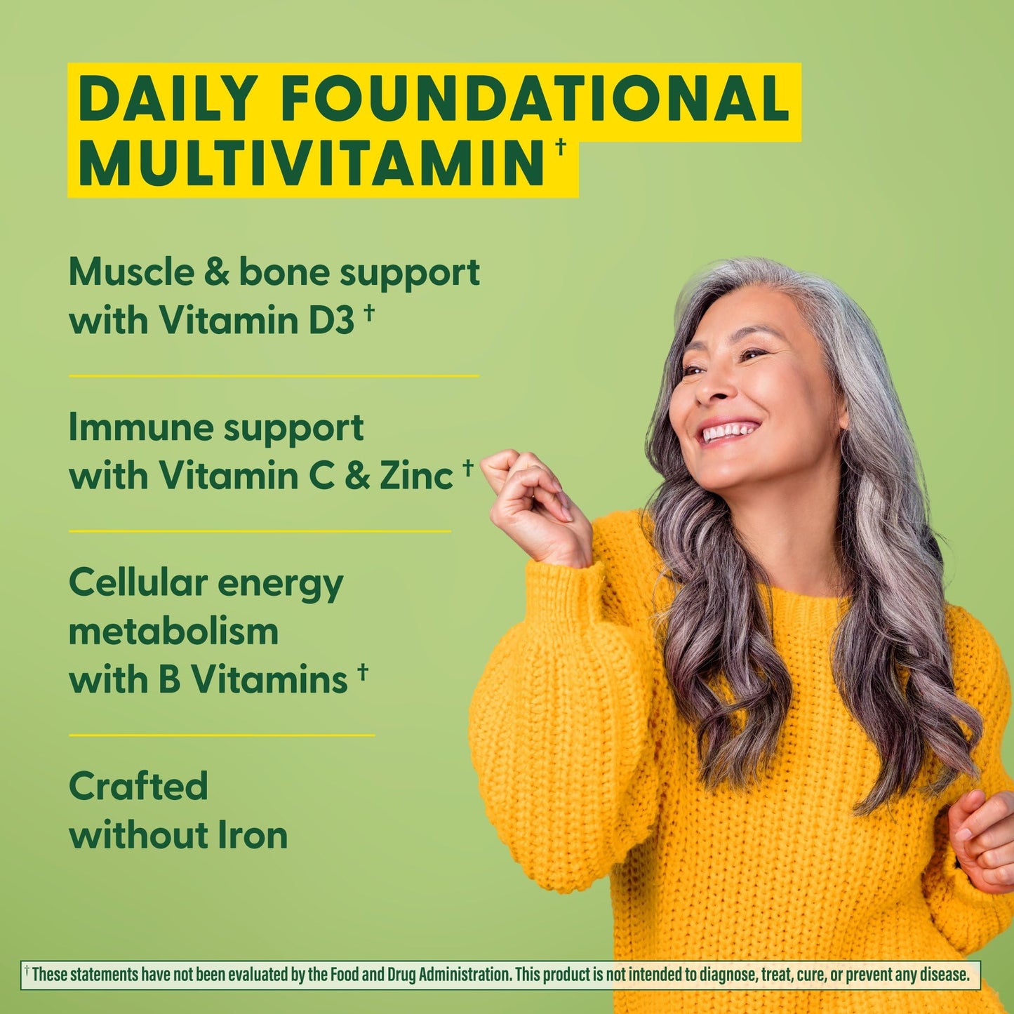 MegaFood One Daily Iron Free Multivitamin – Real Food Nutrition, Vegetarian, Non-GMO, No Iron (90 Tablets)