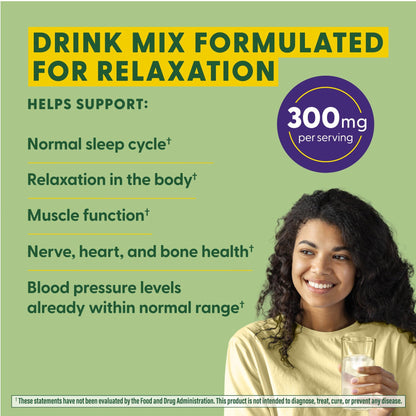 MegaFood Relax + Calm Magnesium Powder – 50 Servings (7.05 oz) | Glycinate, Citrate & Malate | Allergen-Free Blackberry Hibiscus Oasis