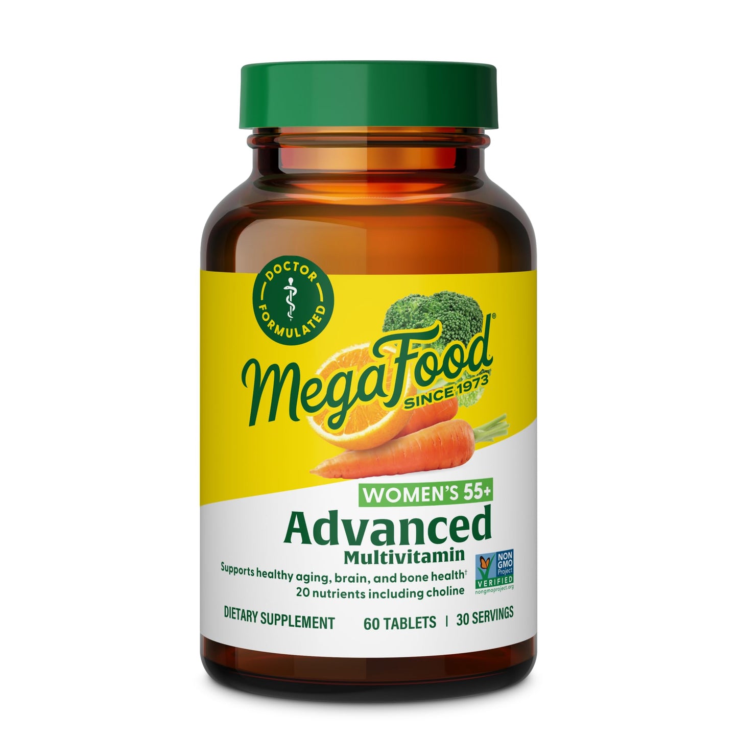 MegaFood Women's 55+ Advanced Multivitamin – Doctor-Formulated, Vegetarian