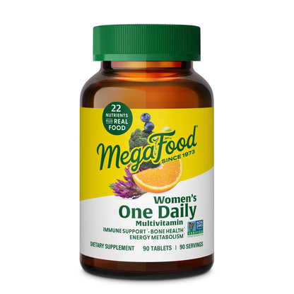 MegaFood Women’s Multivitamin One Daily – Vegetarian, Gluten Free, Iron & B Vitamins – 90 Tablets