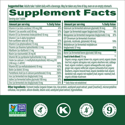 MegaFood Women’s Multivitamin One Daily – Vegetarian, Gluten Free, Iron & B Vitamins – 90 Tablets