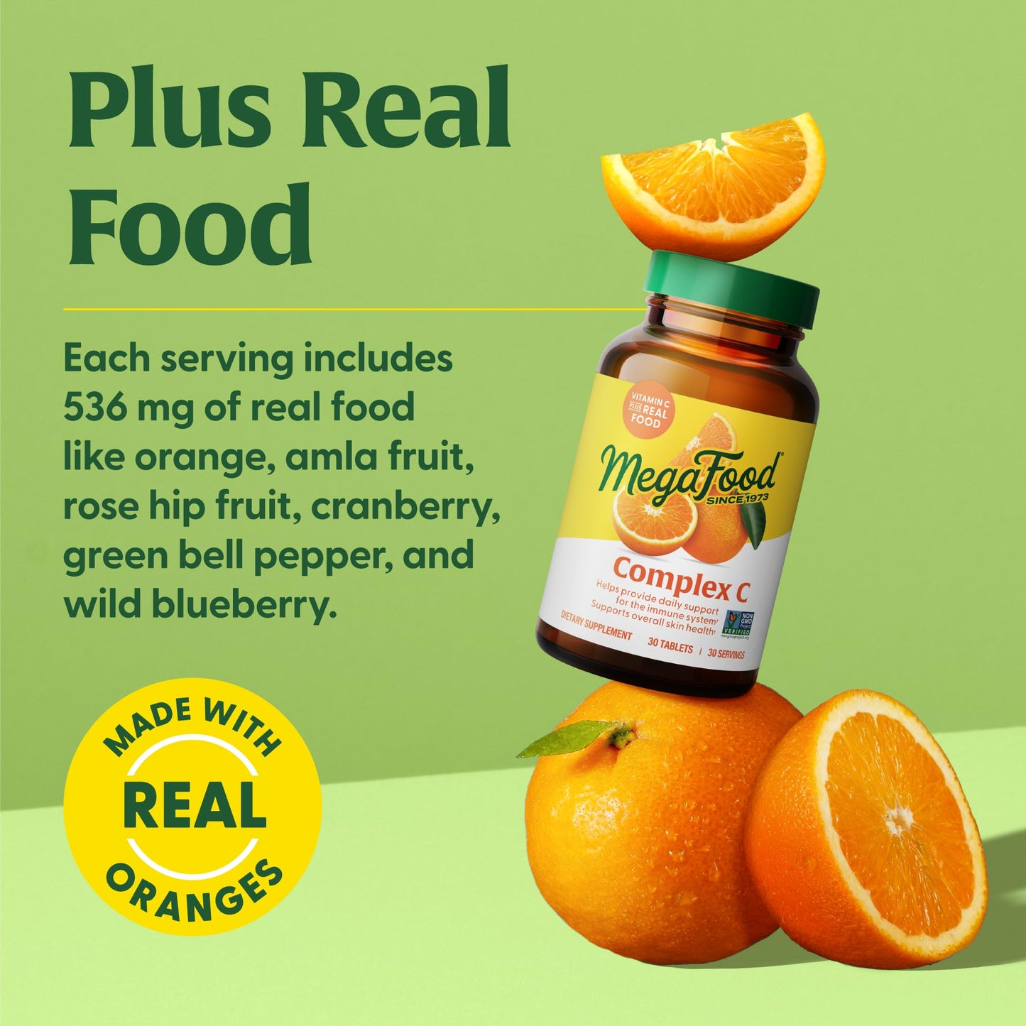 MegaFood Complex C - Vegan Vitamin C 250 mg Immune Support (90 Tablets)