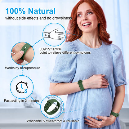 MEIYYJ Morning Sickness Relief Wristbands – Motion Sickness & Nausea Relief for Travel