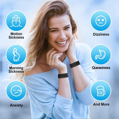 MEIYYJ Morning Sickness Relief Wristbands – Adjustable Acupressure Nausea Bands (Black)