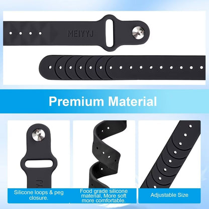 MEIYYJ Morning Sickness Relief Wristbands – Adjustable Acupressure Nausea Bands (Black)