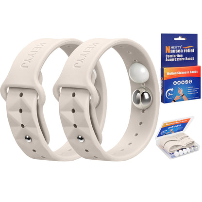 MEIYYJ Morning Sickness Relief Wristbands – Adjustable Nausea Bands for Travel