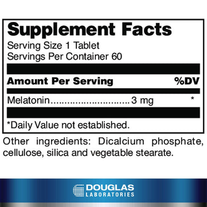 Douglas Laboratories Melatonin Prolonged Release 3 mg | Sleep Support & Immune Health (60 Tablets)