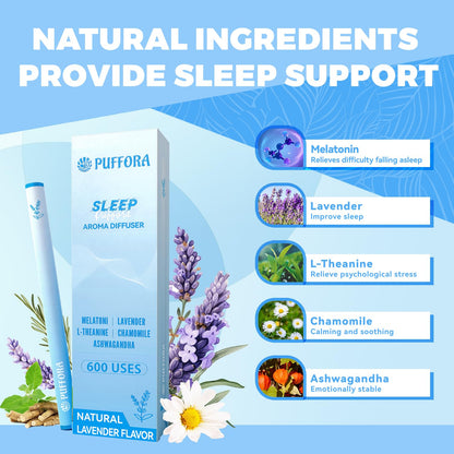 Melatonin Diffuser Pen with Lavender, L-Theanine & Ashwagandha for Restful Sleep
