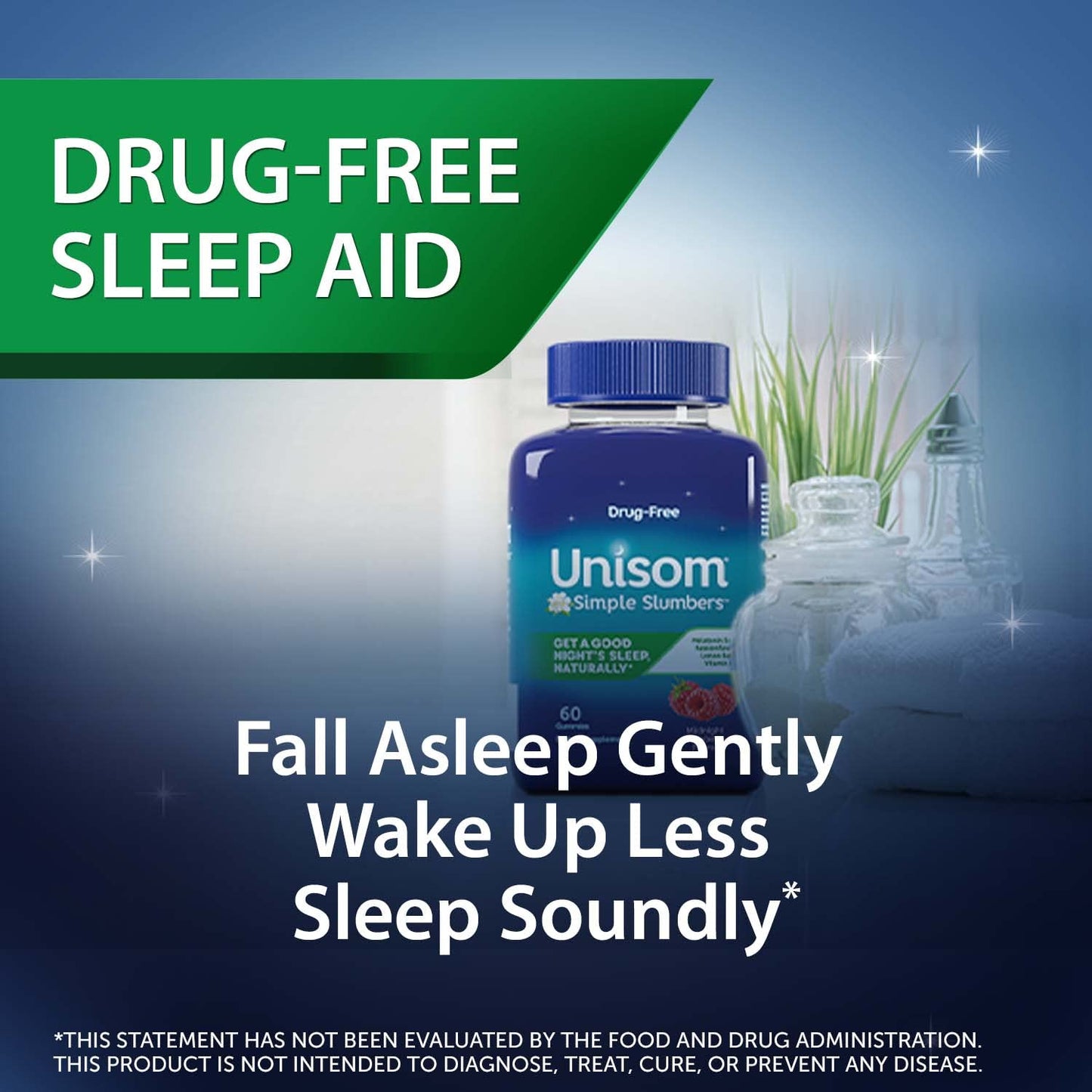 Unisom Simple Slumbers Melatonin Gummies – 5 mg Sleep Support, Midnight Raspberry, 120 Count