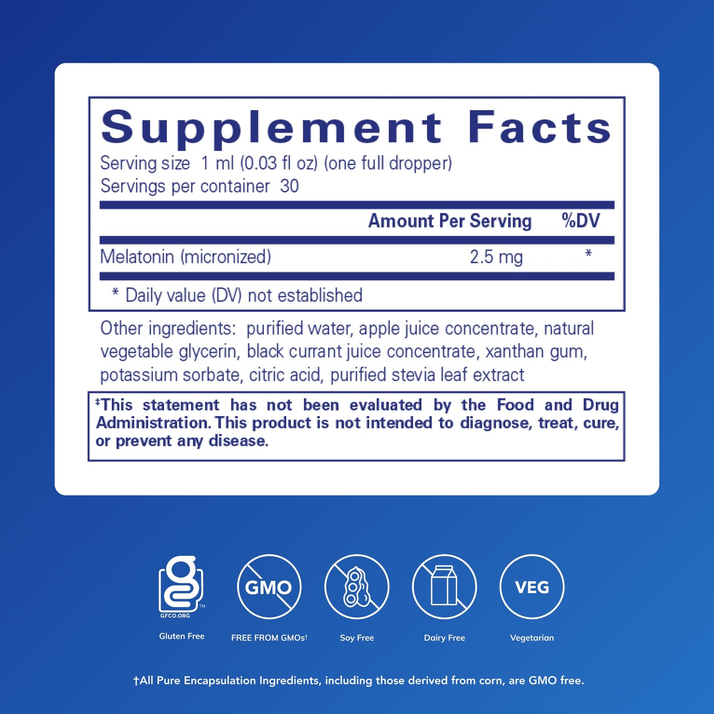 Pure Encapsulations Melatonin Liquid – Hypoallergenic Sleep Support | 1 fl oz
