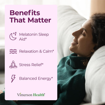 Melatonin Sleep Aid with L-Theanine, Valerian & Turmeric • 60 Capsules