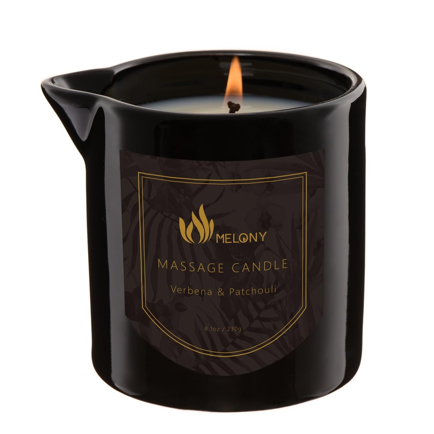 MELONY Massage Oil Candle - Verbena & Patchouli, 8.1 oz