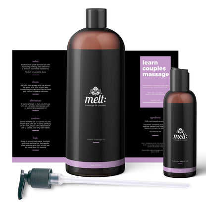 Melt Sensual Massage Oil - Relaxing Therapeutic Sweet Almond Oil (16oz)