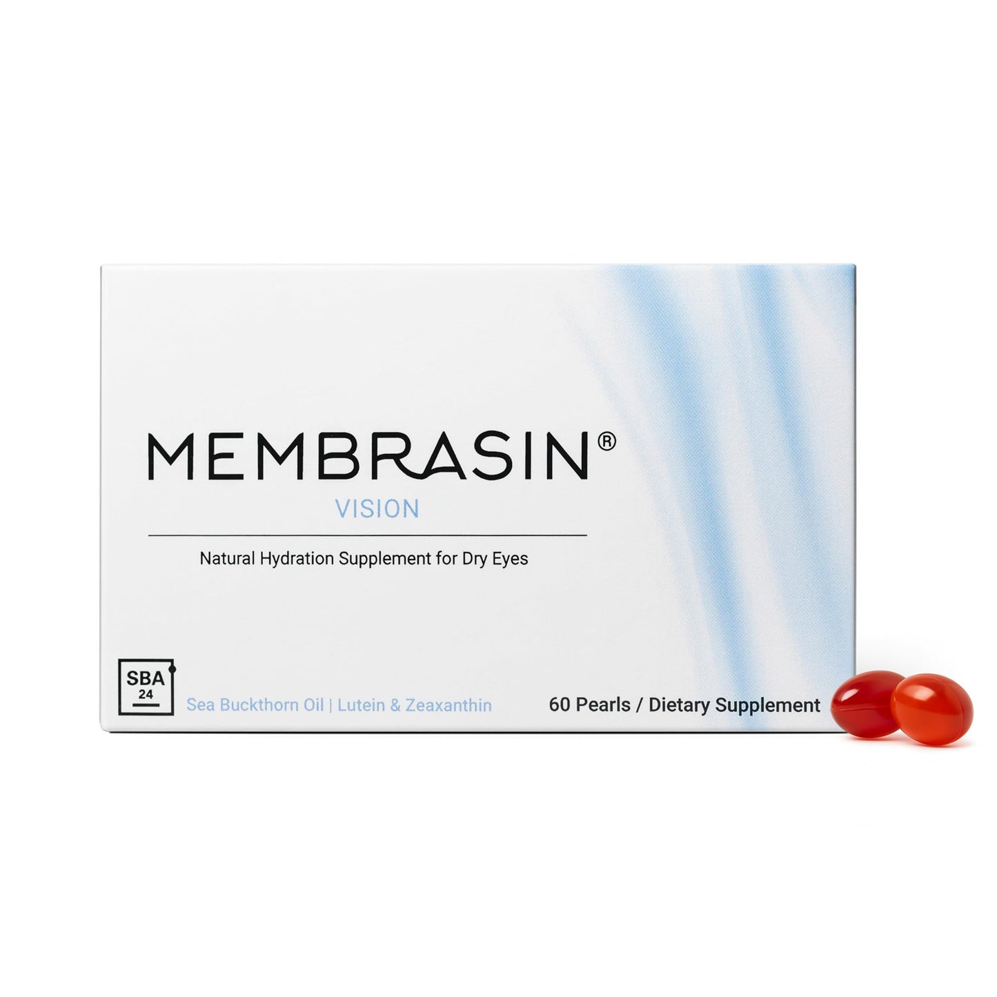 Membrasin Vision Supplement – Omega 3-6-7-9 with Sea Buckthorn, Lutein & Zeaxanthin | Eye Hydration & Blue Light Protection – Vegan Softgels (60 Capsules)