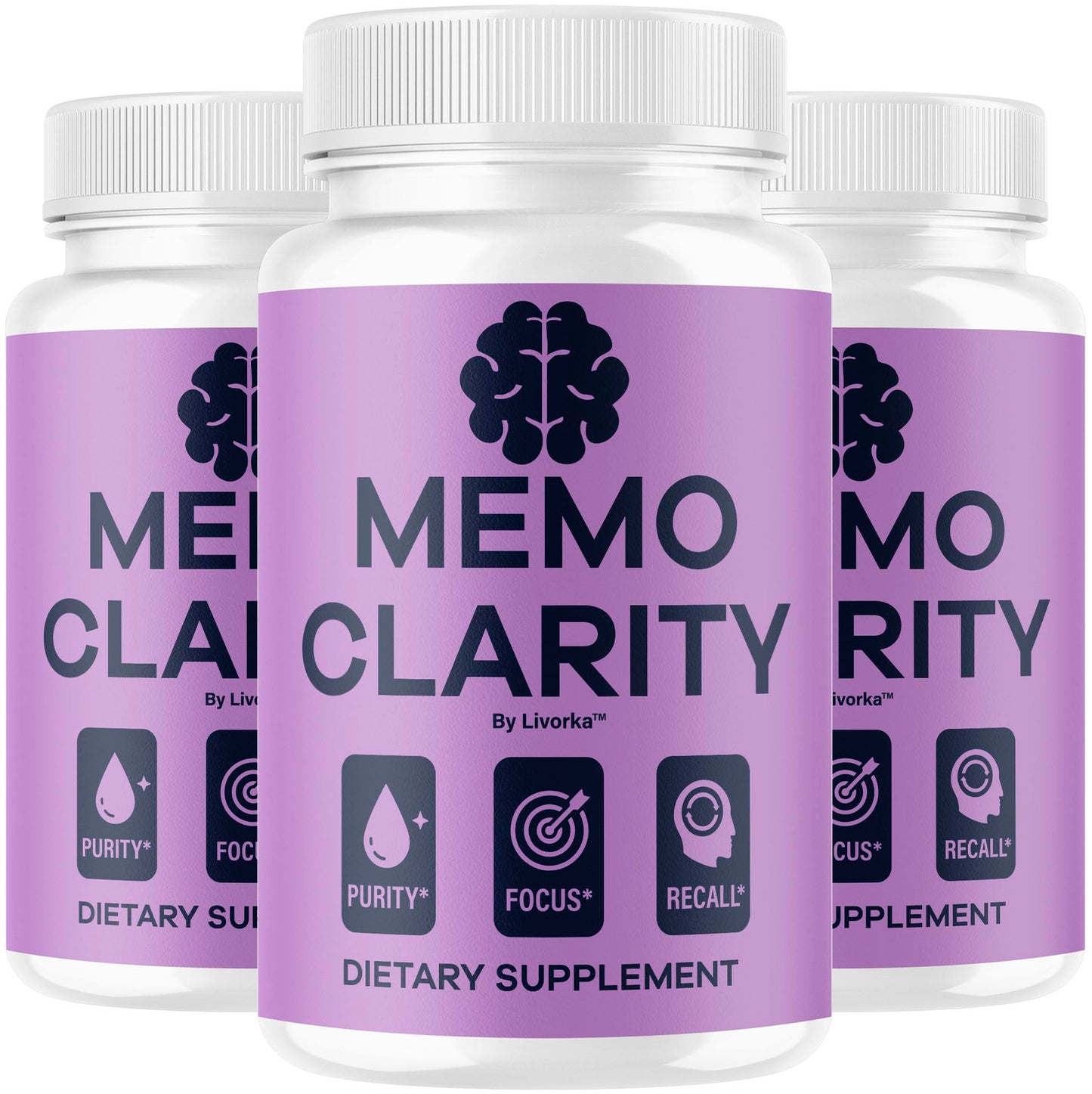 (3 Pack) Memo Clarity Capsules - Advanced Natural Supplement, 180 Capsules