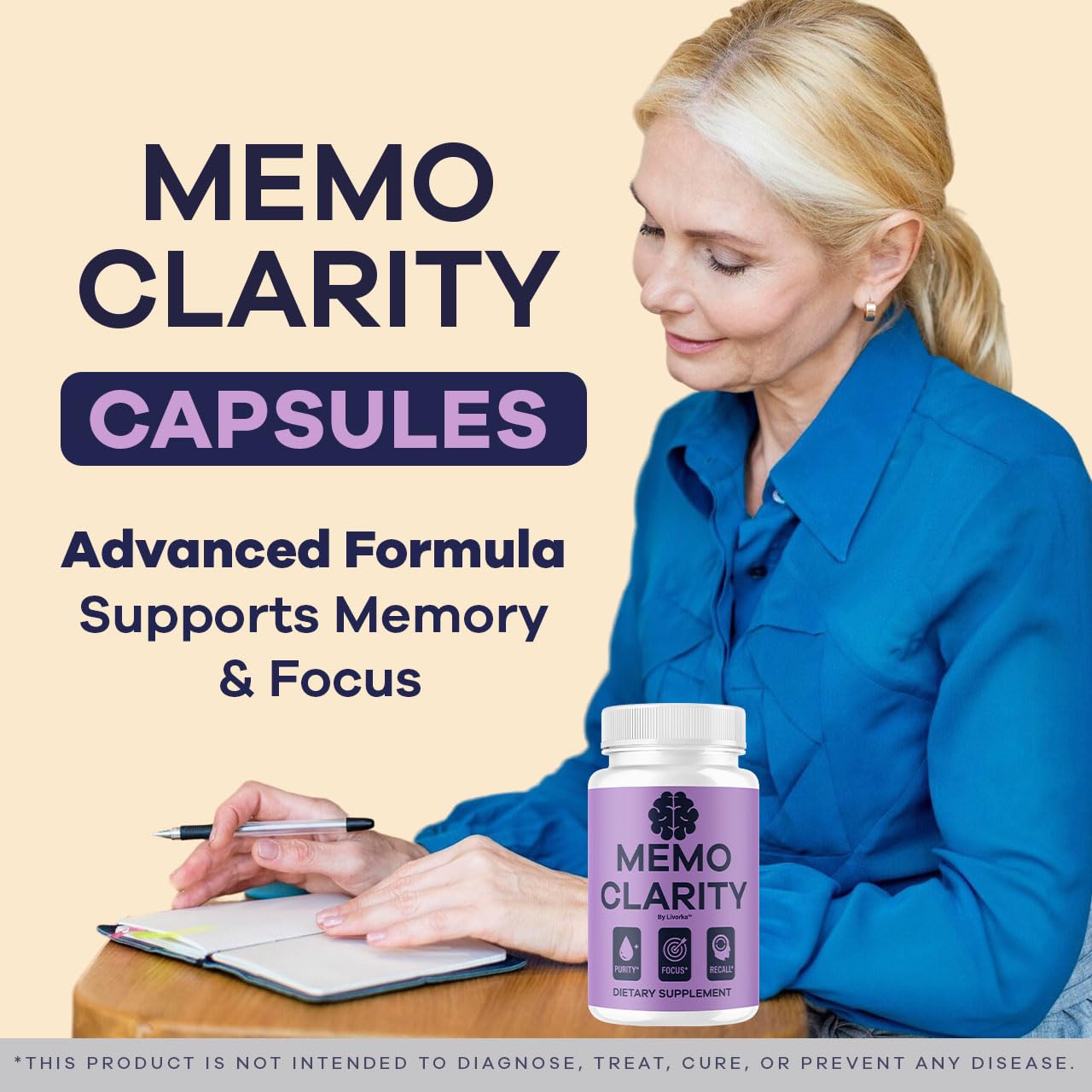 (3 Pack) Memo Clarity Capsules - Advanced Natural Supplement, 180 Capsules