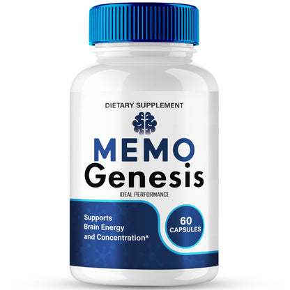 Memo Genesis Capsules | Official Brain & Memory Nootropic Supplement (60 Capsules)