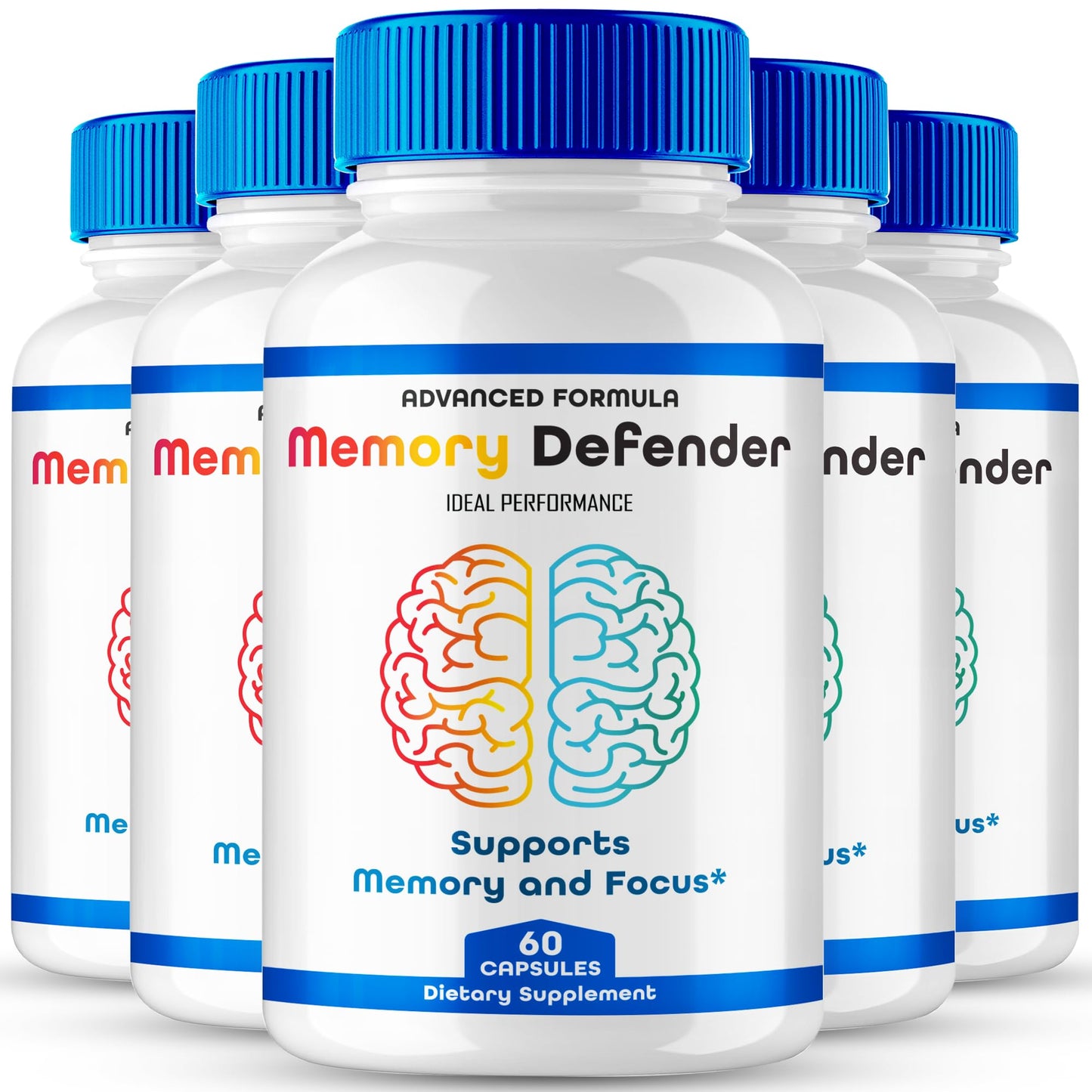 Memory Defender Capsules | MemoryDefender Brain & Memory Supplement Pills – 5 Pack