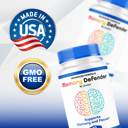 (3 Pack) Memory Defender Capsules – Brain Support Pills & Daily Wellness
