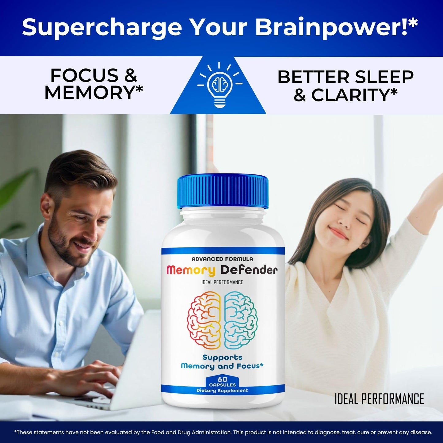 Memory Defender Capsules | MemoryDefender Brain & Memory Supplement Pills – 5 Pack
