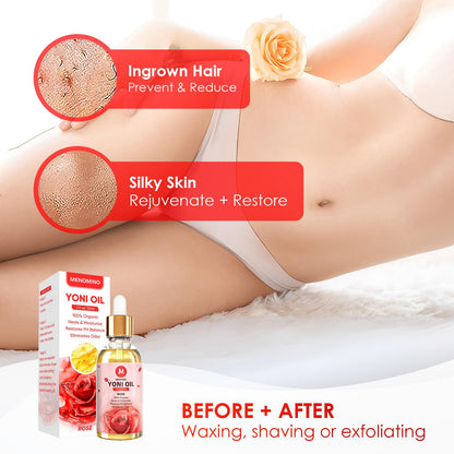 MENOMINO Rose Yoni Oil 2-Pack — Organic Feminine Oil, pH Balanced