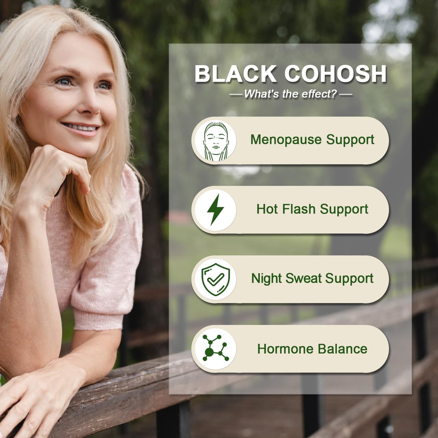 Black Cohosh Gummies for Menopause - Natural Relief, Mood & Hormone Balance - Vegan-Free 60 Gummies