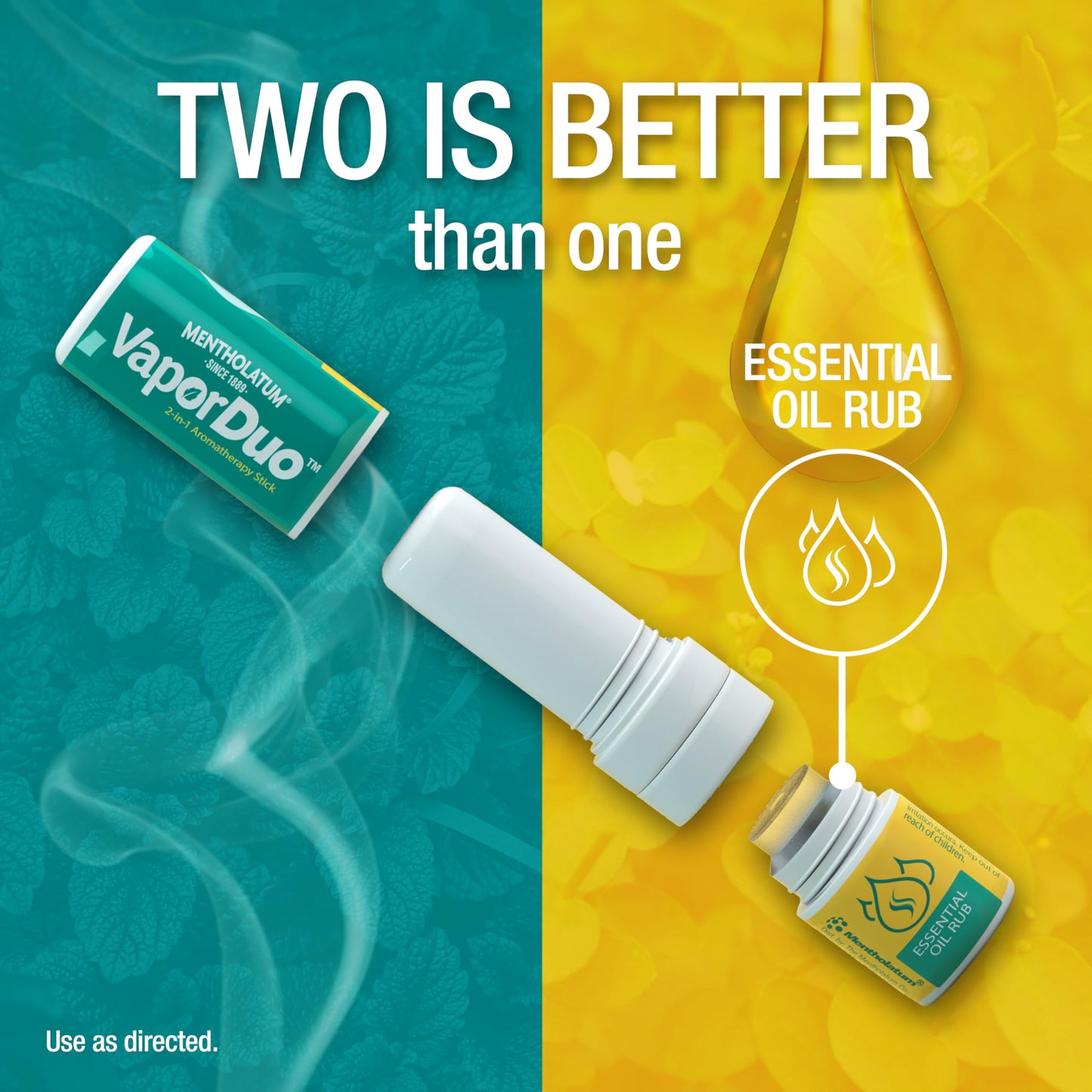Mentholatum Vaporduo – 2-in-1 Aromatherapy Stick (1 Pack)