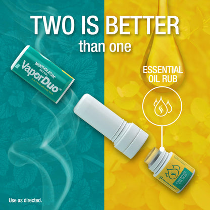 Mentholatum Vaporduo – 2-in-1 Aromatherapy Stick (1 Pack)