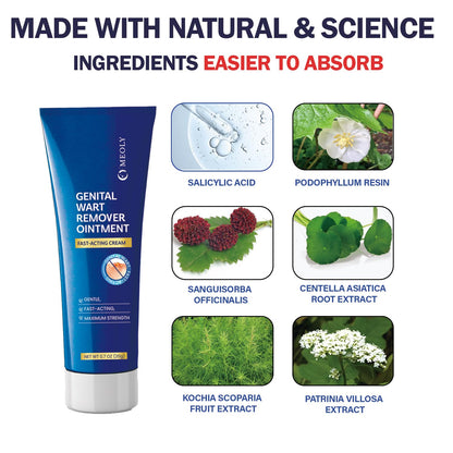 MEOLY Genital Wart Remover Cream: Fast-Acting Salicylic Acid Ointment