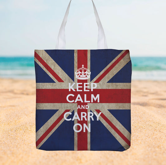 Keep Calm and Carry on - Canvas Tote bag