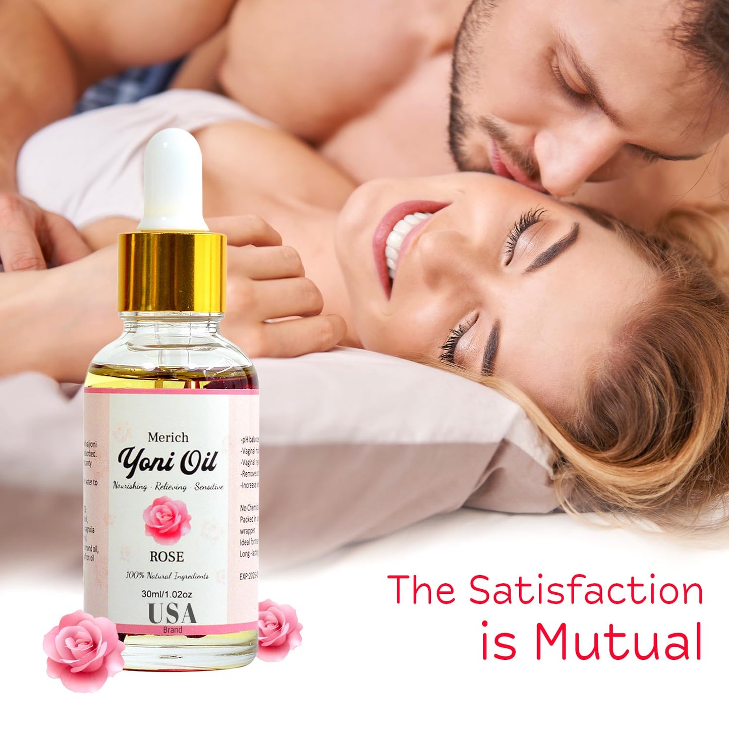 MERICH Natural Yoni Oil - Floral Detox, pH Balance, Odor Control | Rose