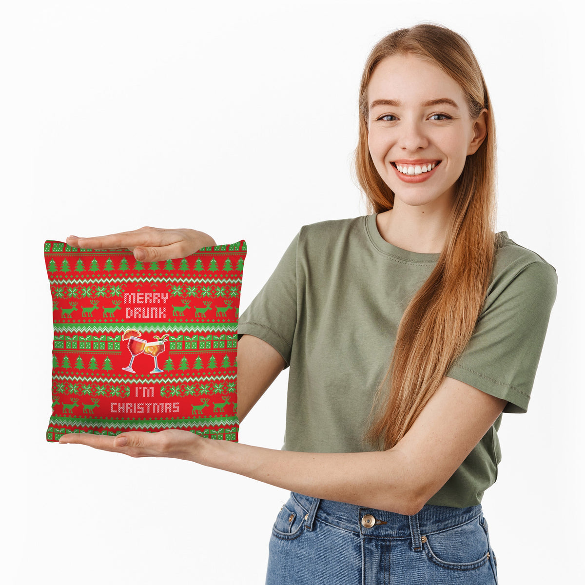 Merry Drunk, I'm Christmas - Cushion - Two Sizes
