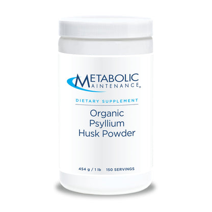 Metabolic Maintenance Organic Psyllium Husk Powder - Unflavored, 1 lb | Daily Fiber & Digestion Support