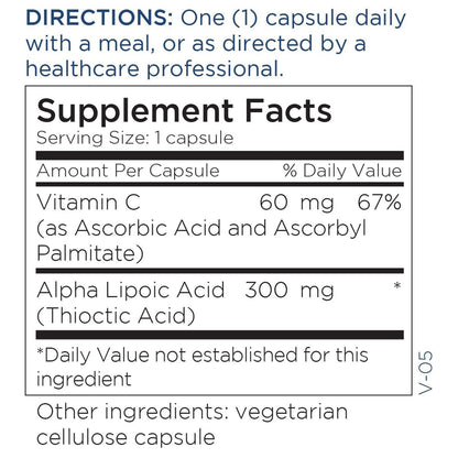 Metabolic Maintenance Alpha Lipoic Acid 300mg – 90 Caps | Nerve & Liver Health