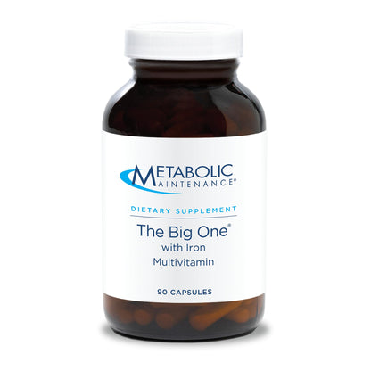 Metabolic Maintenance The Big One with Iron – Daily Multivitamin with Iron, Folate, B Vitamins, Vitamin K (90 Capsules)