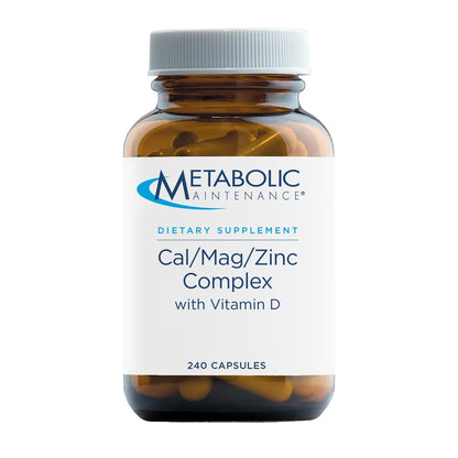 Metabolic Maintenance Cal Mag Zinc Complex with Vitamin D-3 – Higher Absorption for Bone & Heart Support (240 Capsules)
