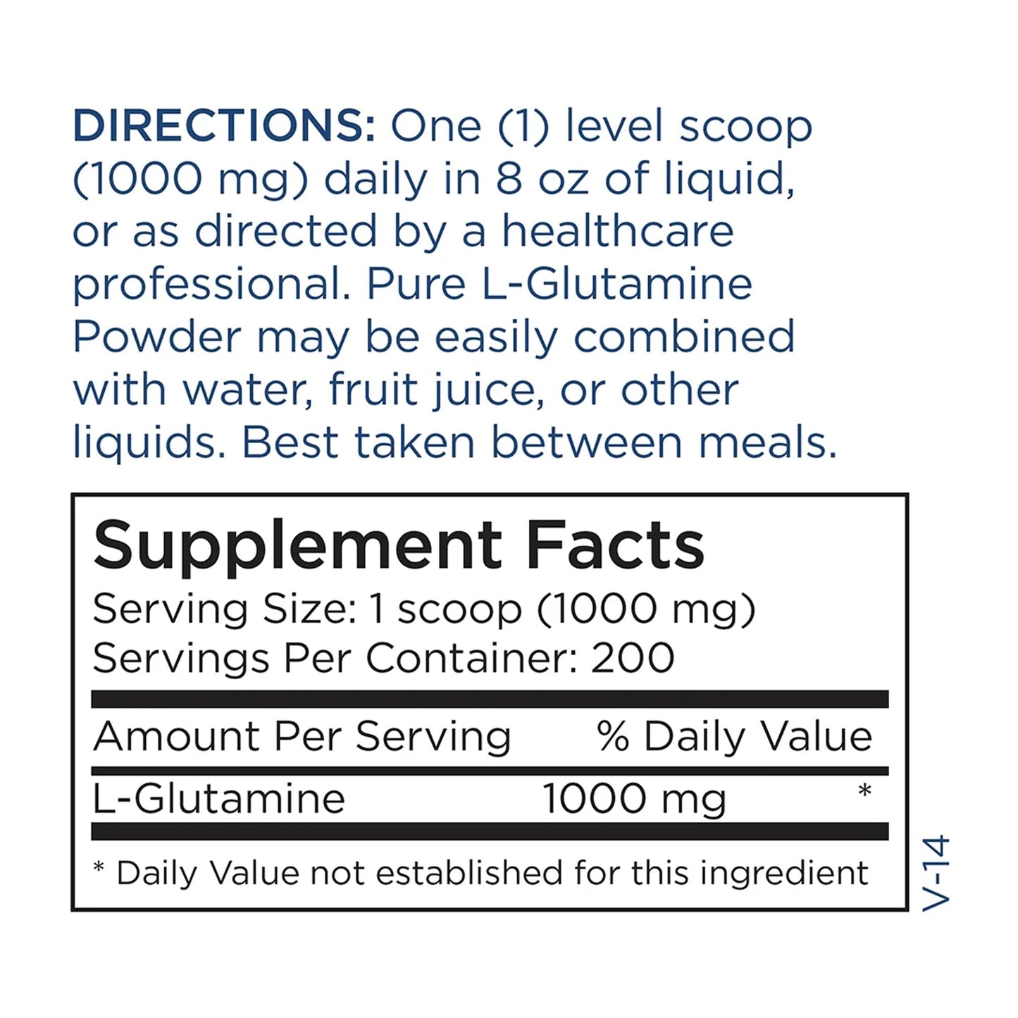 Metabolic Maintenance L-Glutamine Powder - 1000mg, Unflavored, 200g