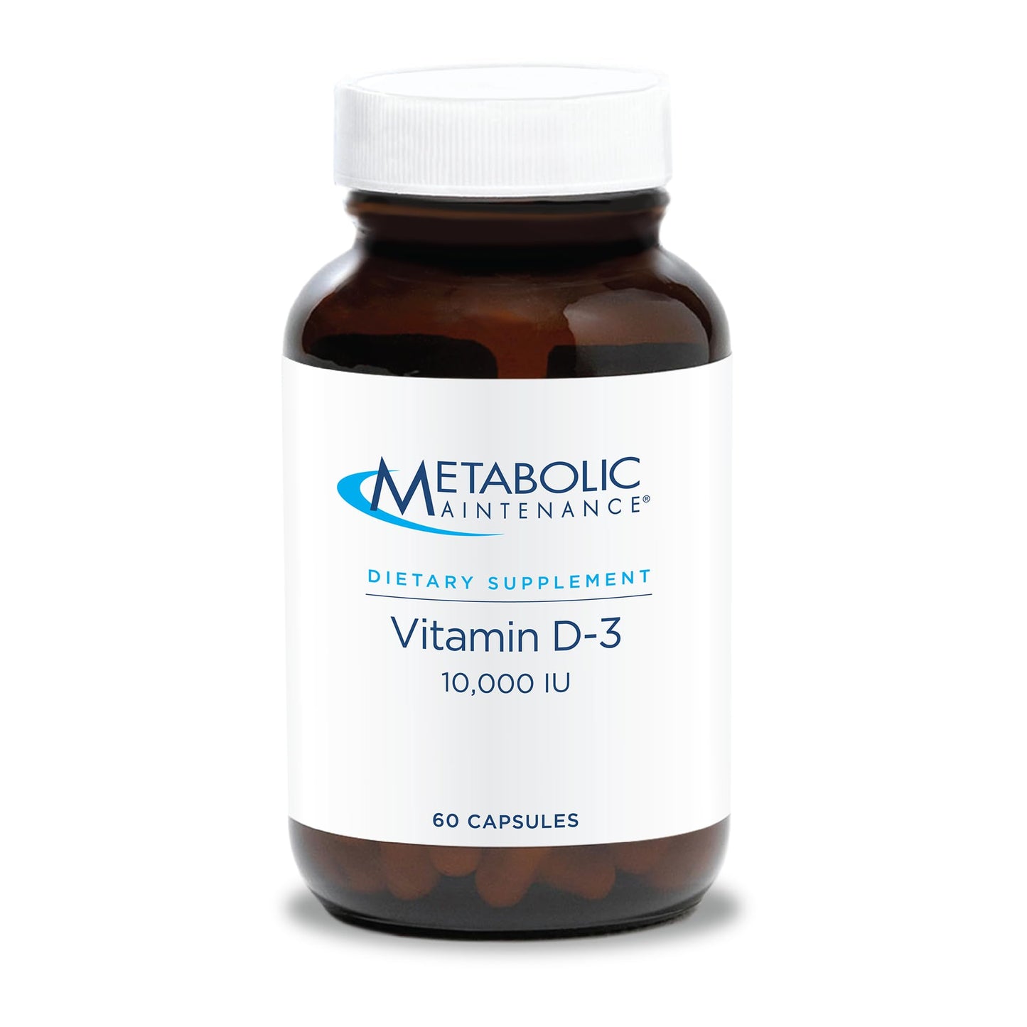 Metabolic Maintenance Vitamin D-3 10,000 IU | D3 with Vitamin C for Immune, Bone & Mood Support (60 Capsules)