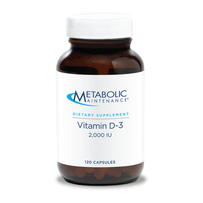 Metabolic Maintenance Vitamin D-3 2000 IU + Vitamin C - 120 Capsules
