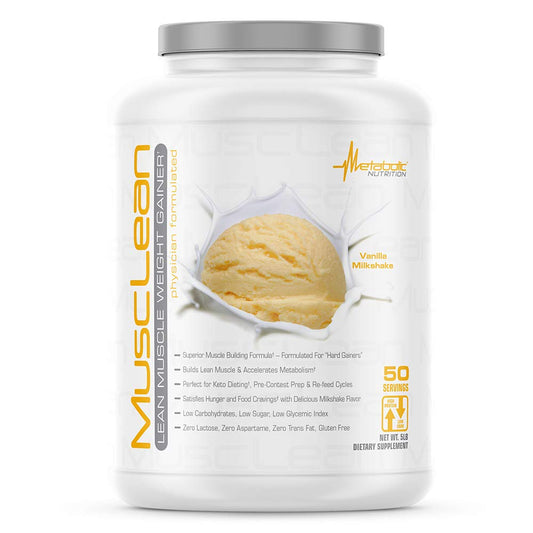 Metabolic Nutrition Musclean - Lean Keto Protein Shake & Meal Replacement, Vanilla Milkshake, 5 lb