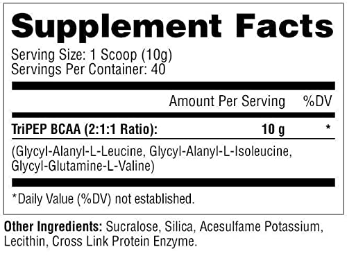 Metabolic Nutrition Tri-Pep BCAA Powder - Grape, 400g (40 Servings)