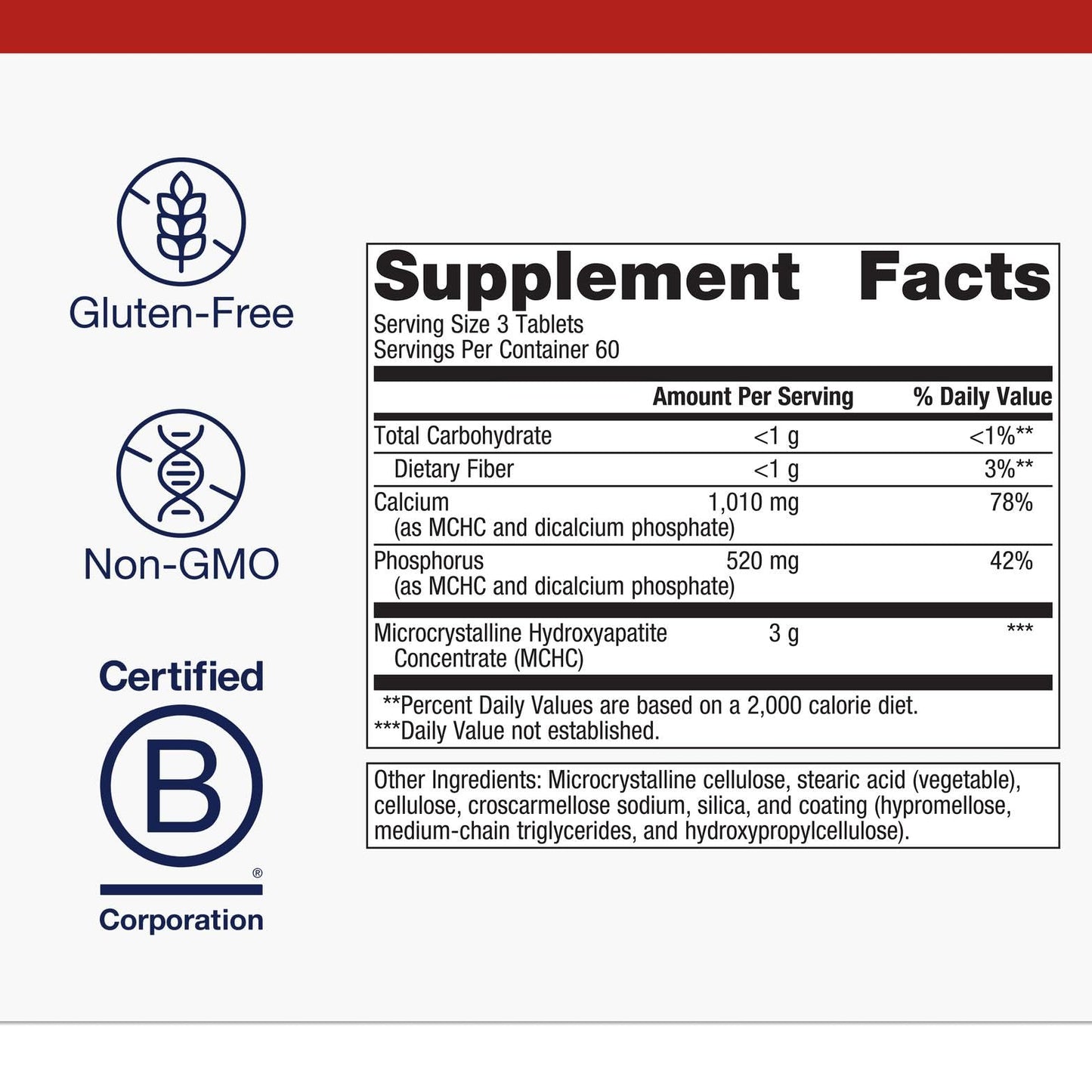 Metagenics Bone Builder Extra Strength – MCHC Calcium & Phosphorus, 180 Tablets