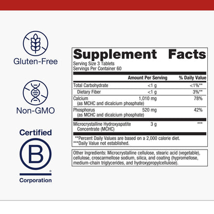 Metagenics Bone Builder Extra Strength – MCHC Calcium & Phosphorus, 180 Tablets