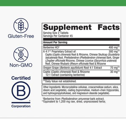 Metagenics CandiBactin-BR - Berberine HCl 400 mg with Oregon Grape & Coptis Root, 90 Tablets | Gut Health & Microbial Balance