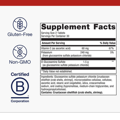 Metagenics Glucosamine Sulfate - Joint Health & Mobility Support* - 1500 mg per Serving - Non-GMO, Gluten-Free - 90 Tablets