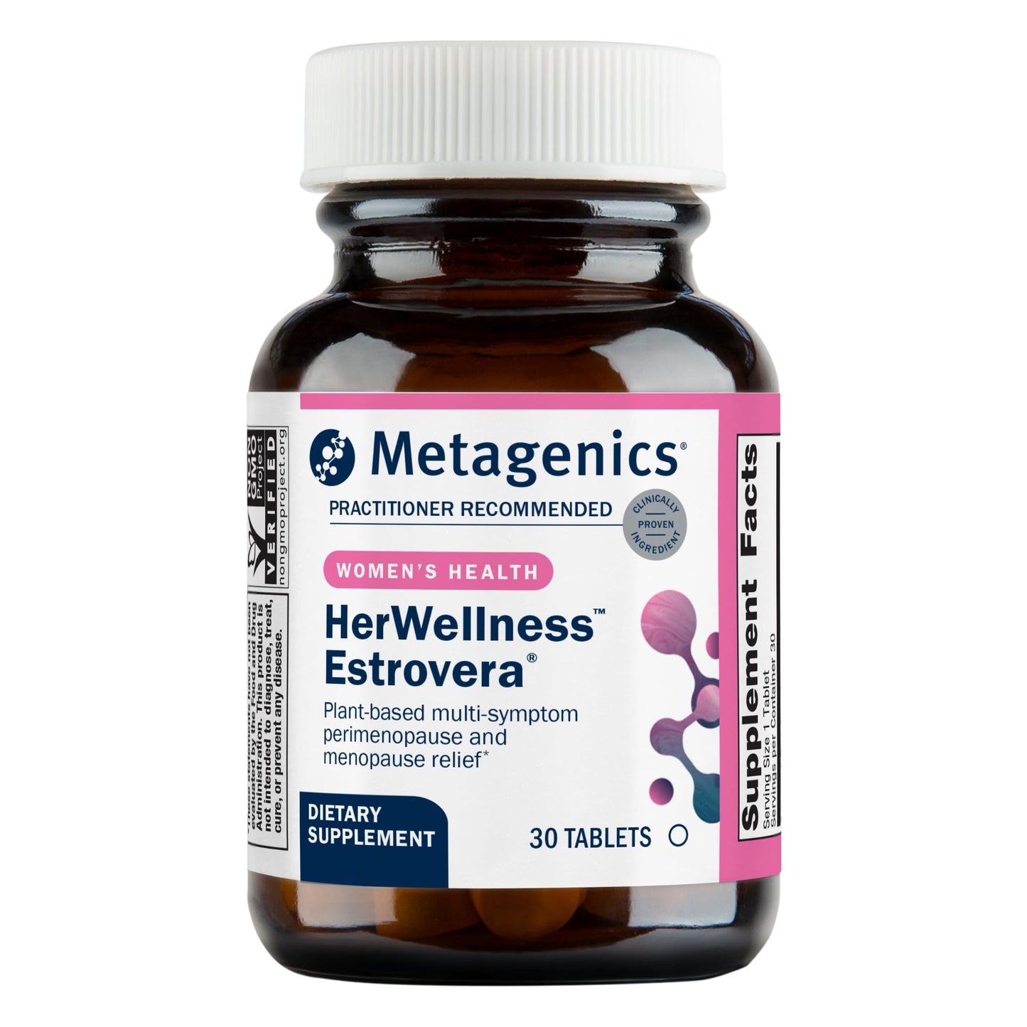 Metagenics HerWellness Estrovera - Hormone-Free Plant-Based Menopause Support | 30 Tablets
