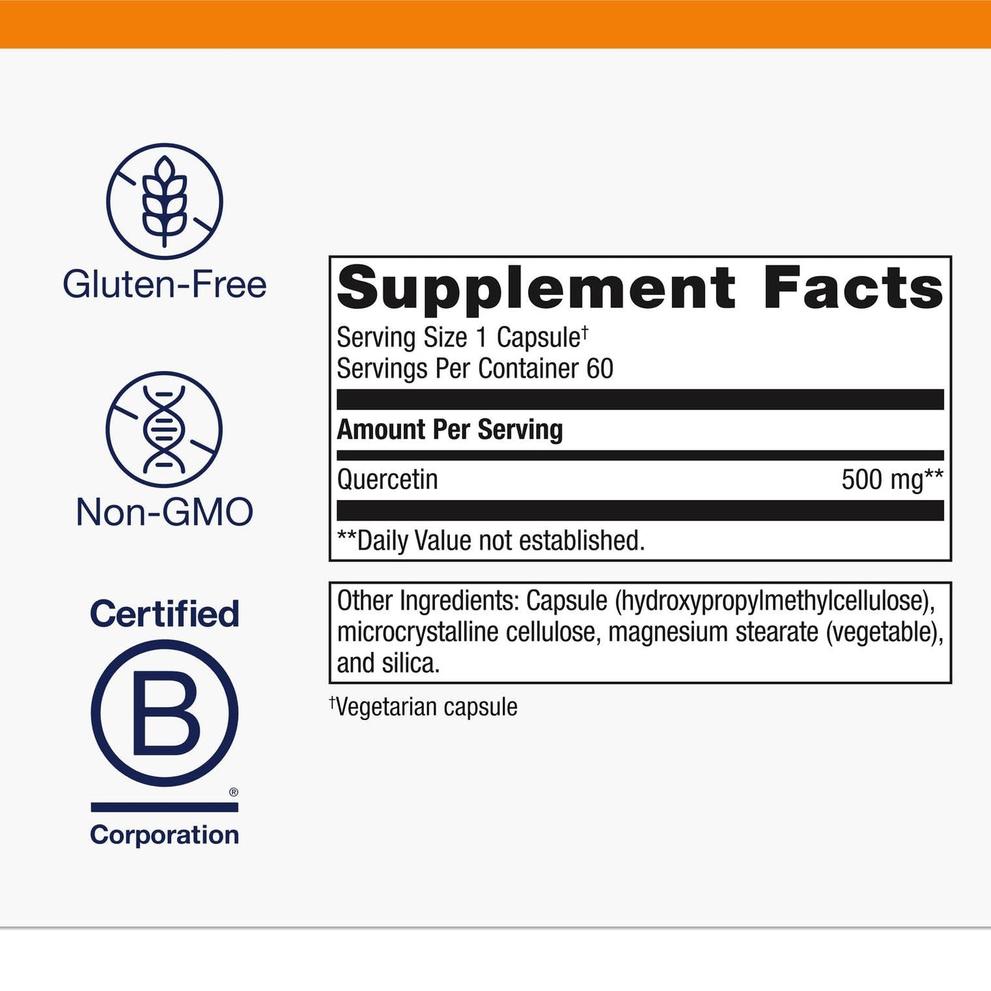 Metagenics Quercetin 500mg Supplement – Immune, Antioxidant & Heart Support | Non-GMO, Gluten-Free, Vegan – 60 Capsules