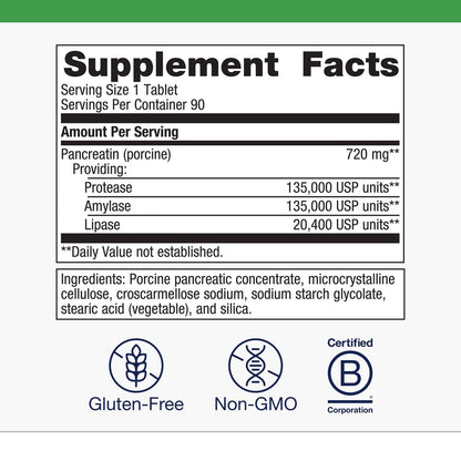 Metagenics SpectraZyme HighPotency Pancreatic Enzyme Supplement | Gluten Free, Non-GMO | 90 Capsules