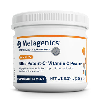 Metagenics Ultra Potent-C Vitamin C Powder – Immune Support, Gentle on Stomach, Bioflavonoids, L-Glutathione & L-Lysine – 8.39 oz | Non-GMO, Gluten-Free